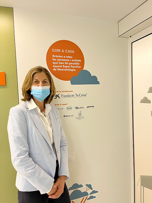 Isolda Ventura en la inauguración de las nuevas habitaciones individuales en Hospital Vall d'Hebron