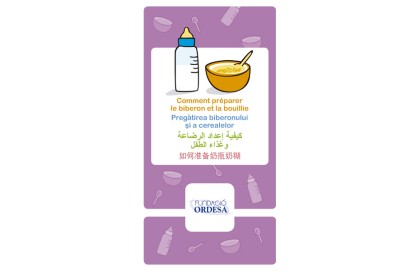 Folleto Cómo preparar el biberón y las papillas de cereales